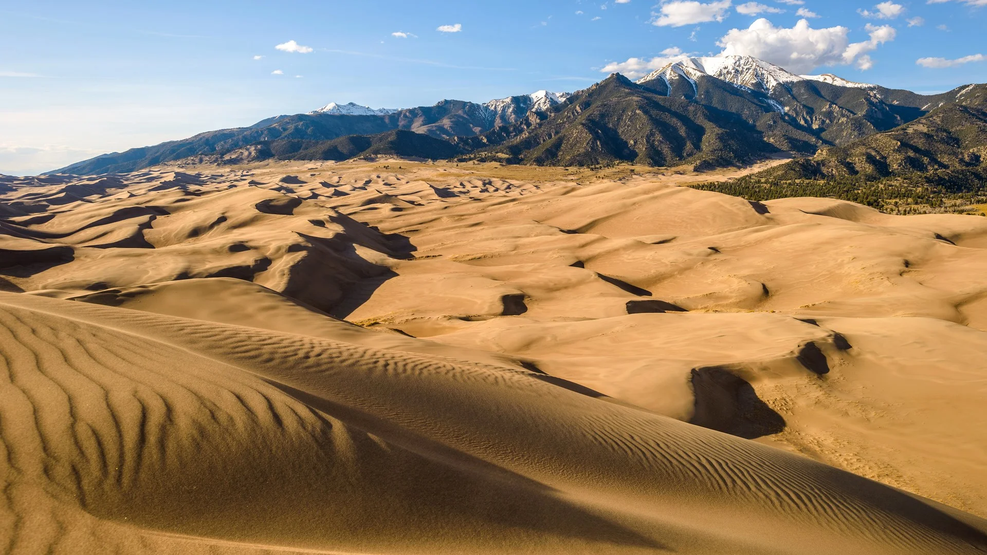 Remote cabin in Argentina sand dunes under open sky